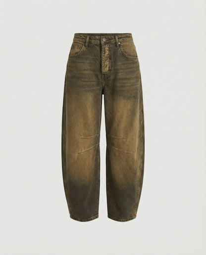 Trendige Jeans Damen mittelhoher Bund