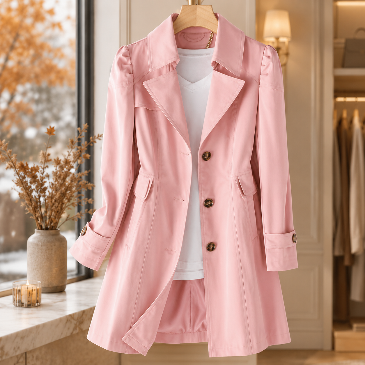 Trenchcoat aus Leinen – Leichte Jacke für Beruf, Freizeit und Abendgarderobe