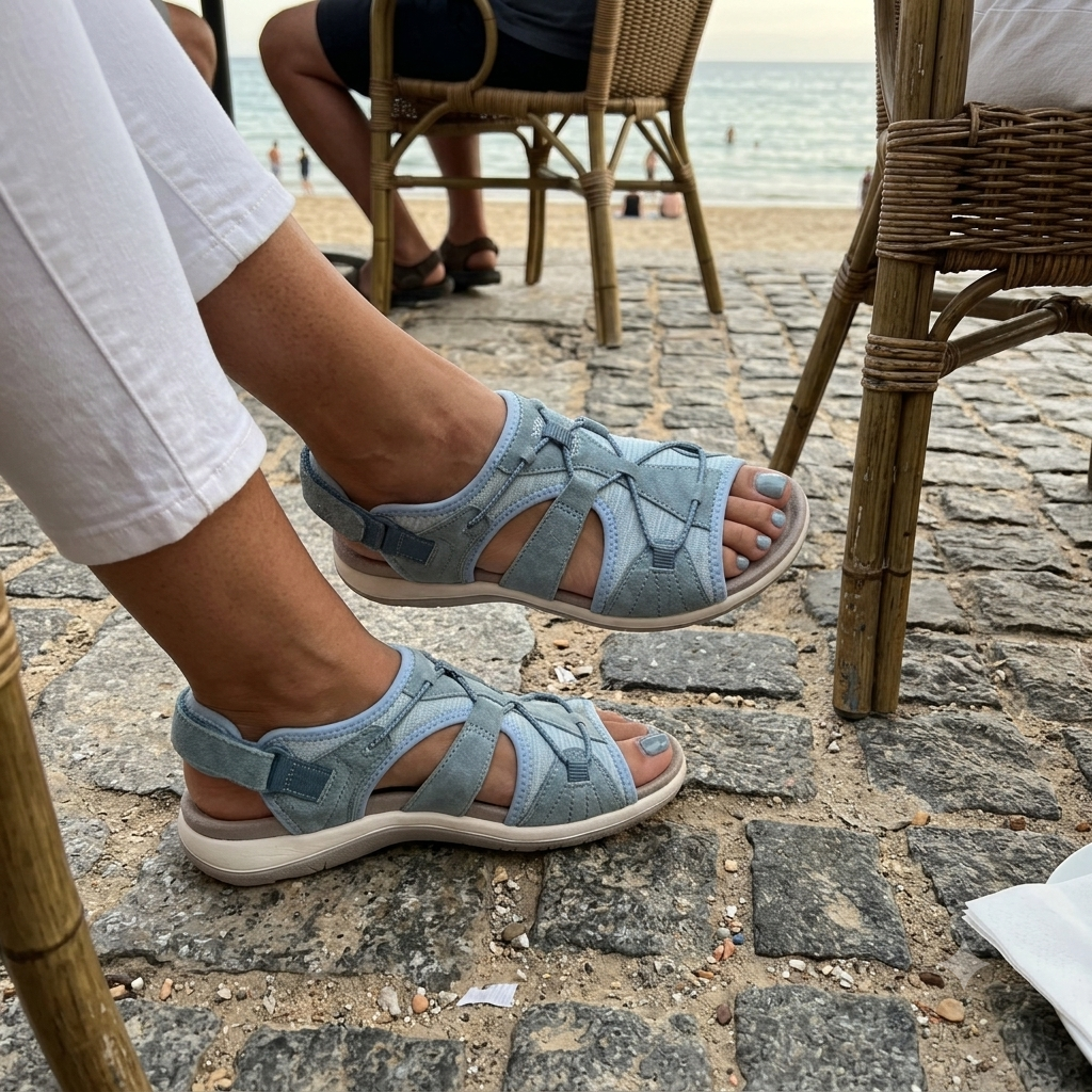 Bequeme Sandalen Damen mit verstellbaren Riemen – luftige Sommersandalen