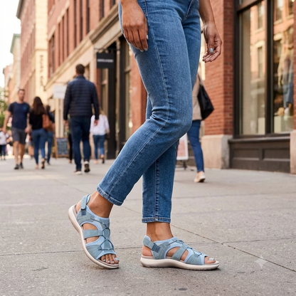 Bequeme Sandalen Damen mit verstellbaren Riemen – luftige Sommersandalen