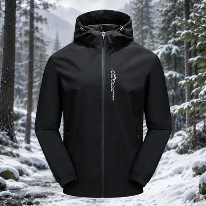 Outdoor-Jacke mit Kapuze aus Polyamid – wasser- und windabweisend