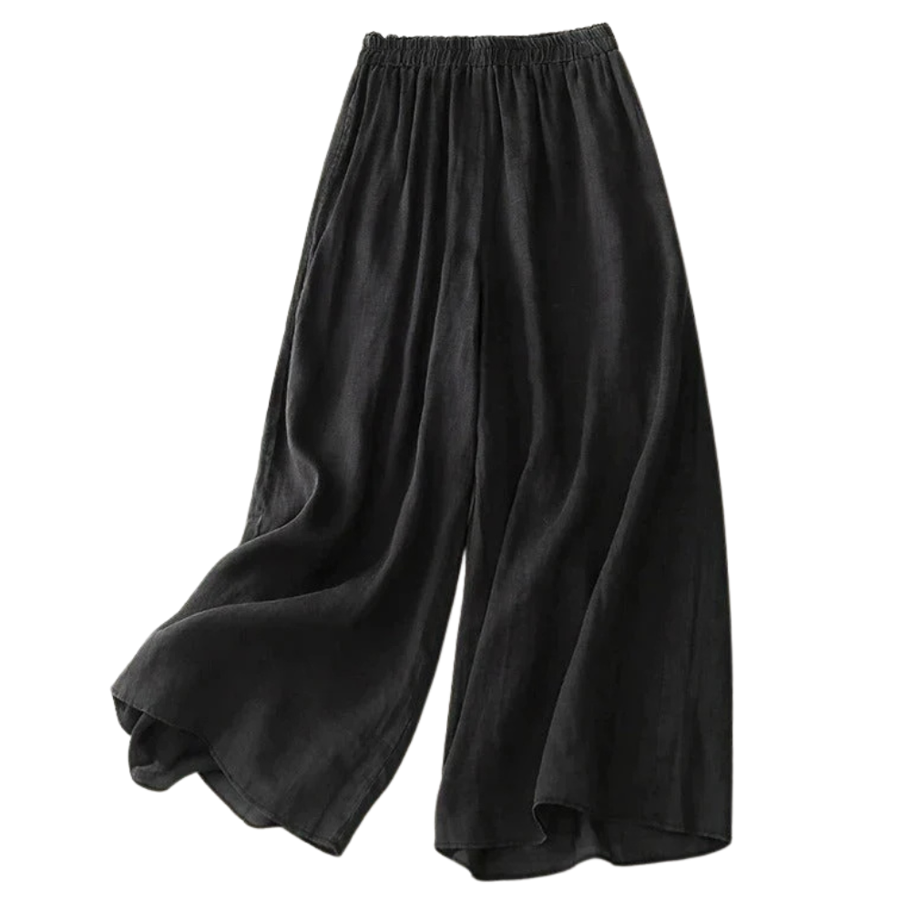 Elegante Hose mit lockerem Bund – fließende Sommerhose mit geradem Bein