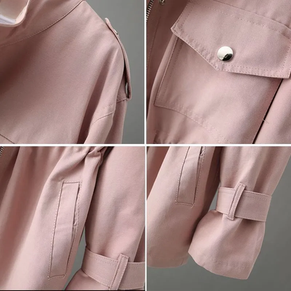 Elegante Jacke Damen aus Viskose – strukturierte Übergangsjacke im modernen Schnitt