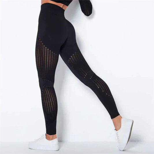 Figurformende Kompressions-Leggings Damen mit hohem Bund