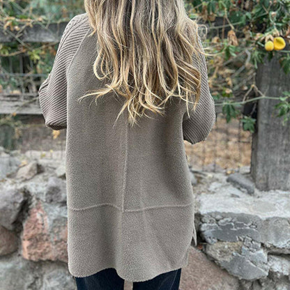 Eleganter Mantel Damen zweireihig – taillierter Wollmischmantel mit Reverskragen