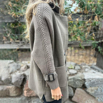 Eleganter Mantel Damen zweireihig – taillierter Wollmischmantel mit Reverskragen