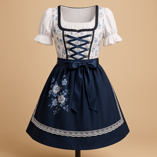 Dirndl Damen mit Spitzendetails traditionelles Oktoberfestkleid