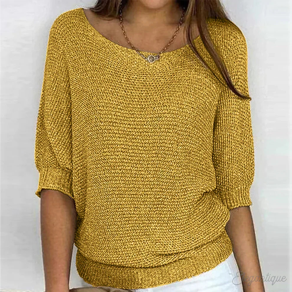 Eleganter Pullover Damen aus Baumwollmischung – weicher Strickpullover