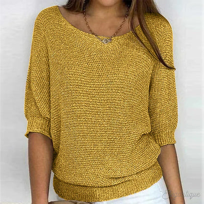 Eleganter Pullover Damen aus Baumwollmischung – weicher Strickpullover