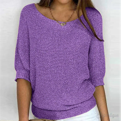 Eleganter Pullover Damen aus Baumwollmischung – weicher Strickpullover