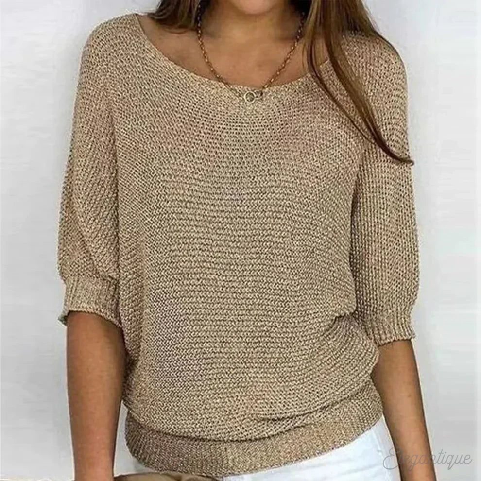 Eleganter Pullover Damen aus Baumwollmischung
