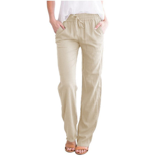 Leichte Sommerhose Damen aus Baumwoll-Leinen