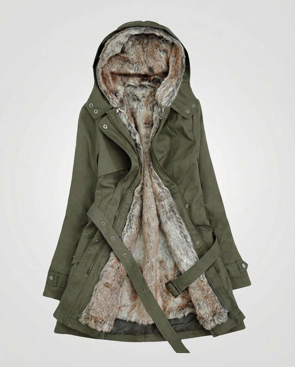 Warmer Wintermantel Damen lang