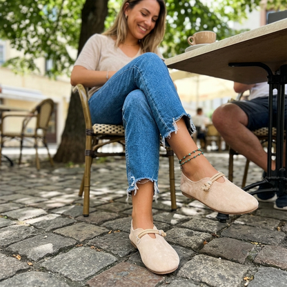 Orthopädische Textil-Loafer Damen – Bequeme Hausschuhe mit Fußbett