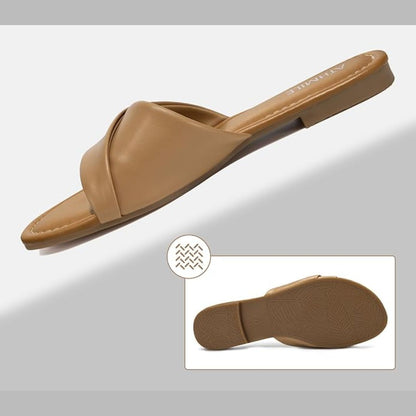 Modische Pantoletten mit eleganten gekreuzten Riemen