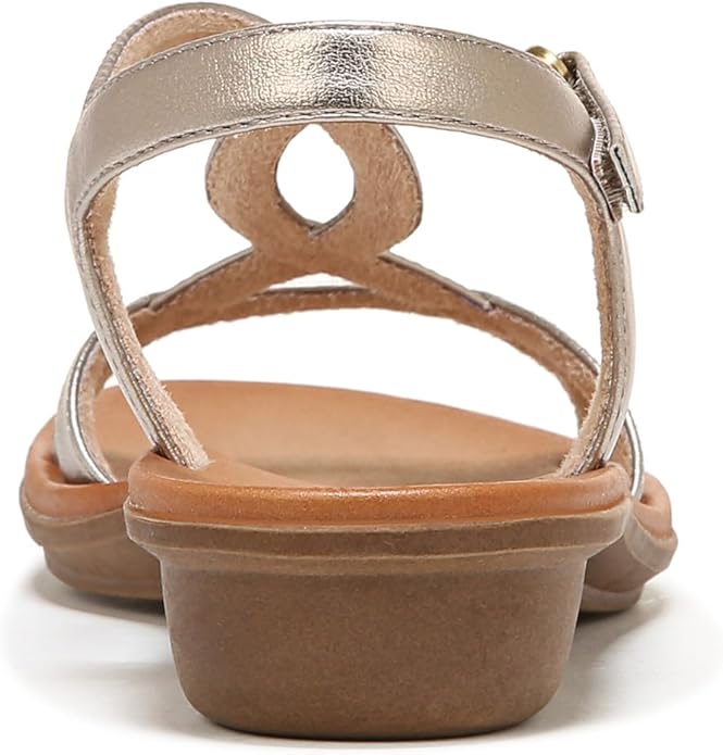 Elegante metallische Sandalen mit gekreuzten Riemen und bequemem flachem Absatz