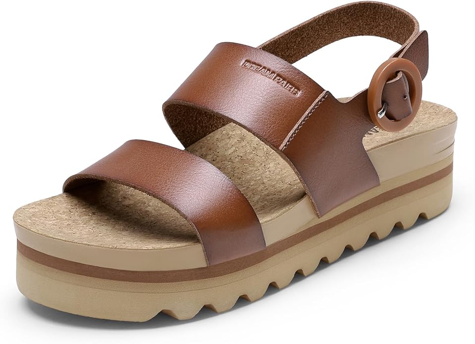 Stilvolle Plateau-Sandalen mit verstellbarem Fersenriemen