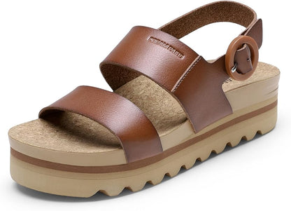 Stilvolle Plateau-Sandalen mit verstellbarem Fersenriemen