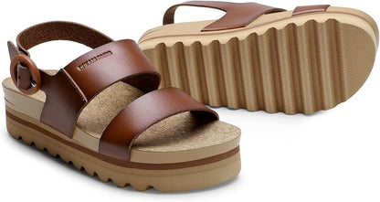 Stilvolle Plateau-Sandalen mit verstellbarem Fersenriemen