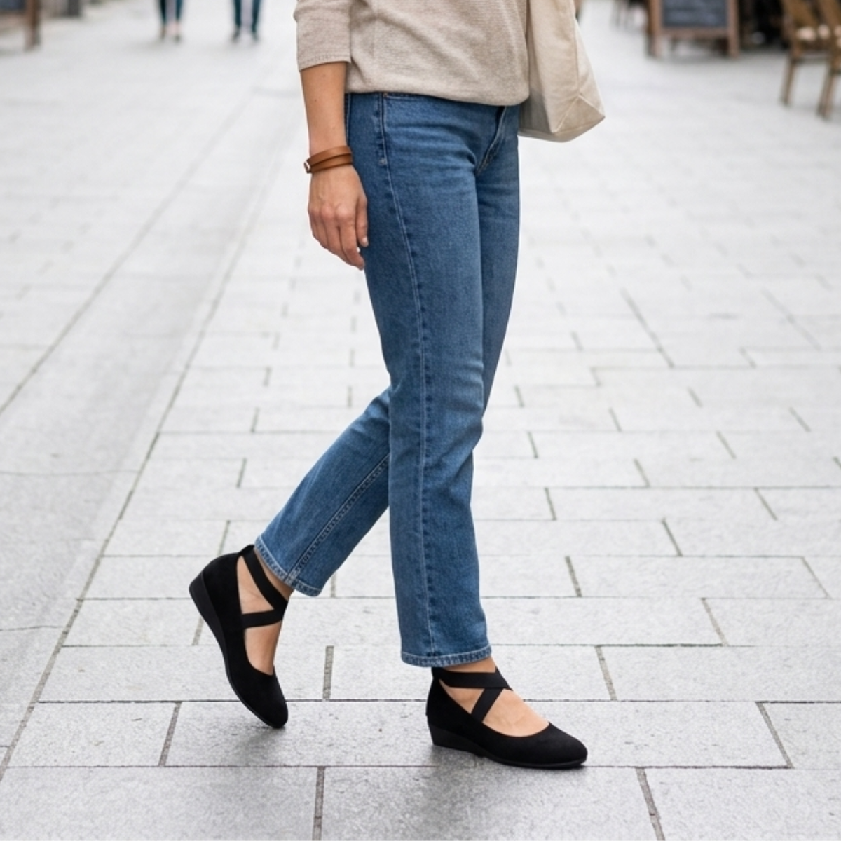 Orthopädische Schuhe Damen aus Textil – bequeme Slip-on-Komfortschuhe