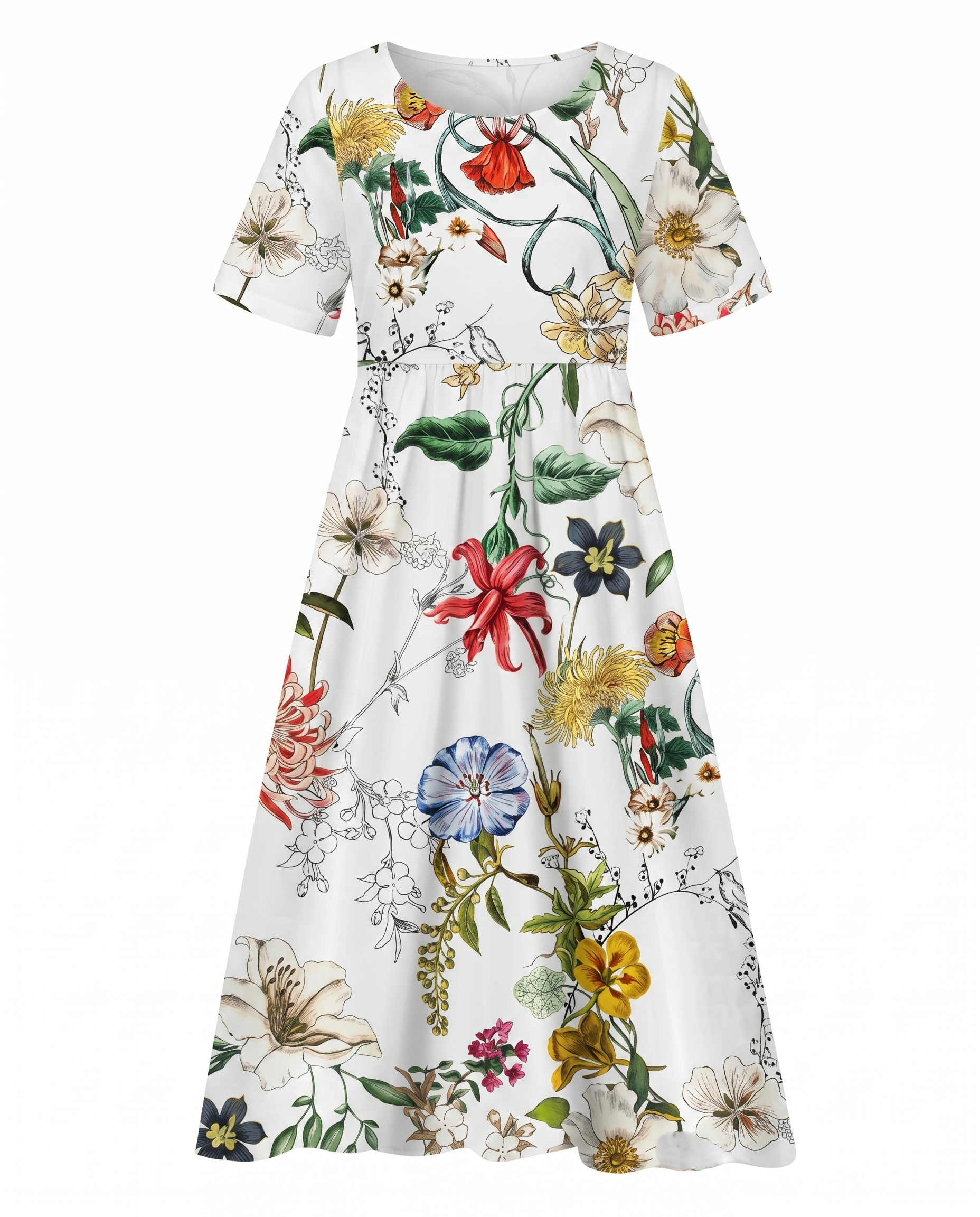 Luftiges Sommerkleid Damen geblümt