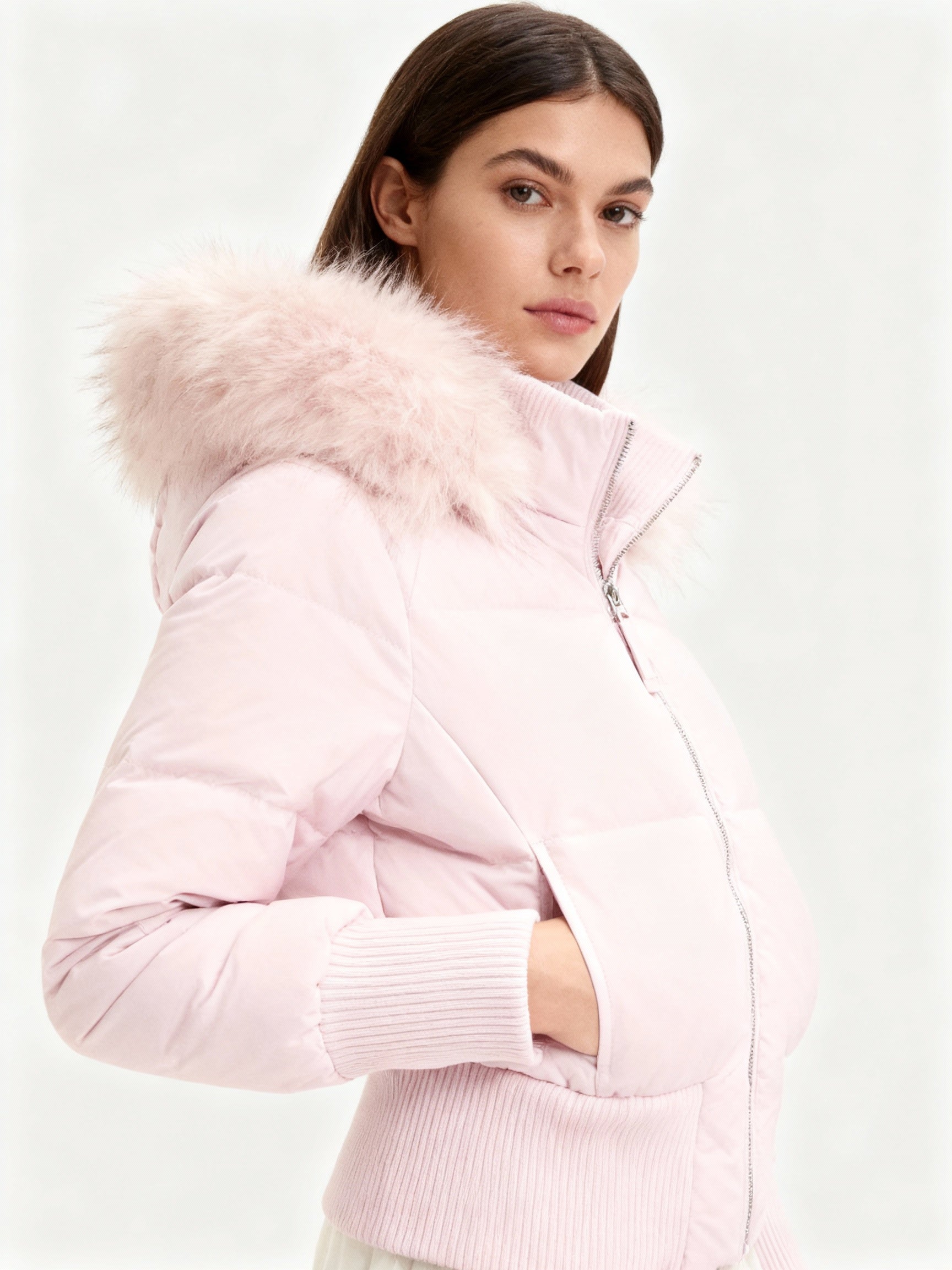 Winterjacke Damen mit Kunstfellkapuze