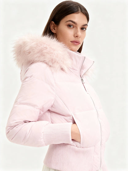 Winterjacke Damen mit Kunstfellkapuze
