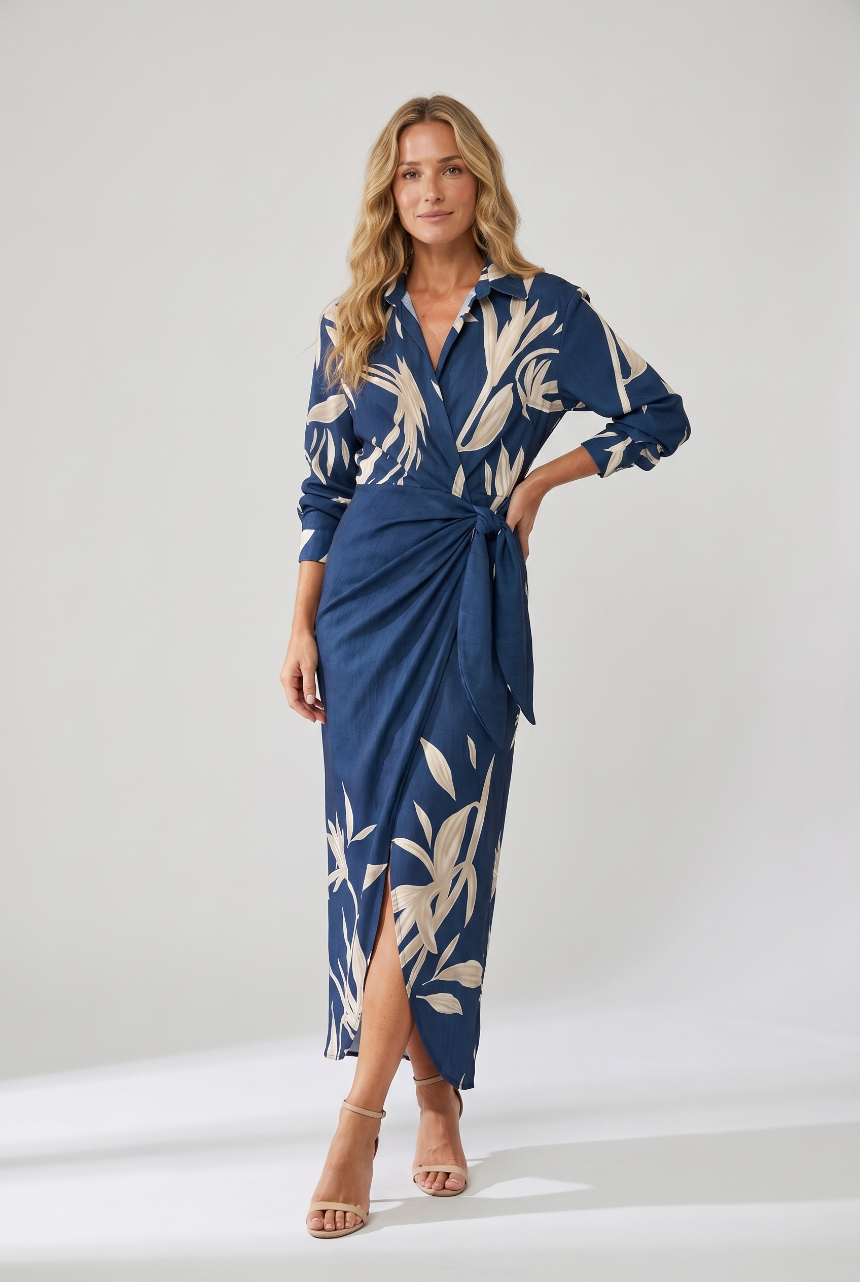 Sommerkleid Damen gemustert Maxi