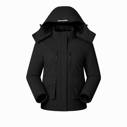 Damen Heizjacke mit Kapuze und USB – beheizbare Jacke