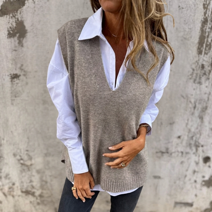 Oversized Pullunder Damen Strick