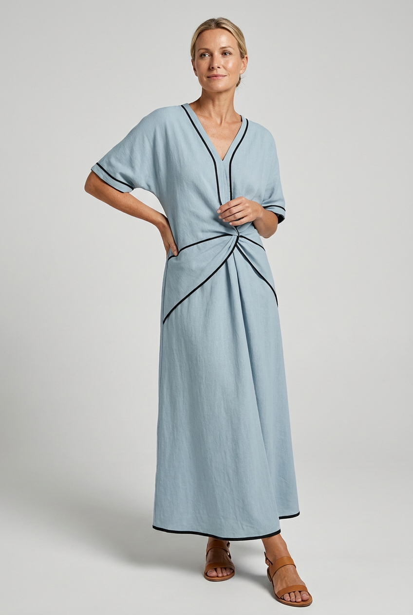 Elegantes Maxikleid Damen A-Linie
