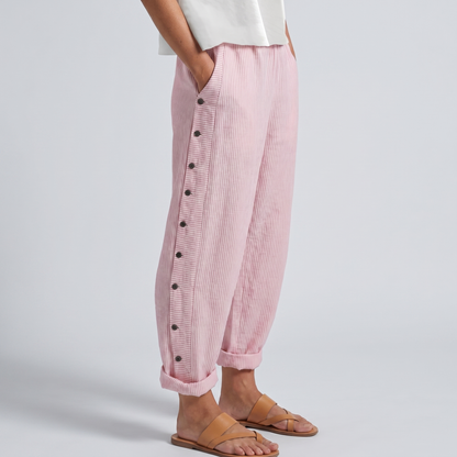 Gestreifte Sommerhose Damen mit Umschlag