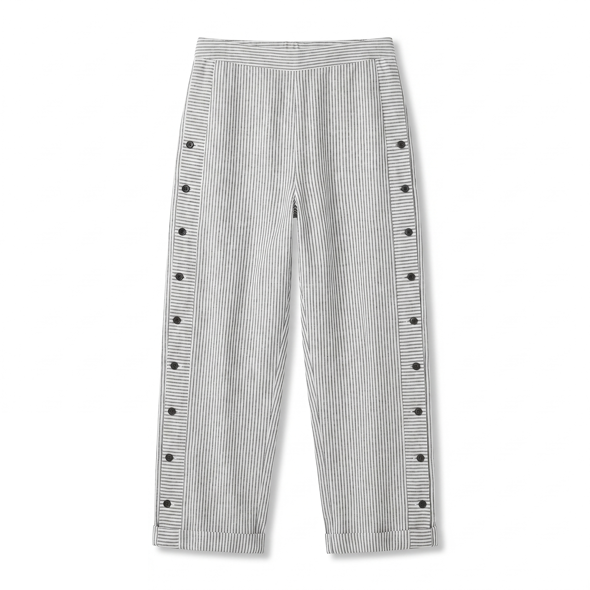 Streifenhose Damen in Grau