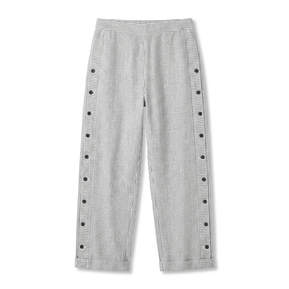 Streifenhose Damen in Grau